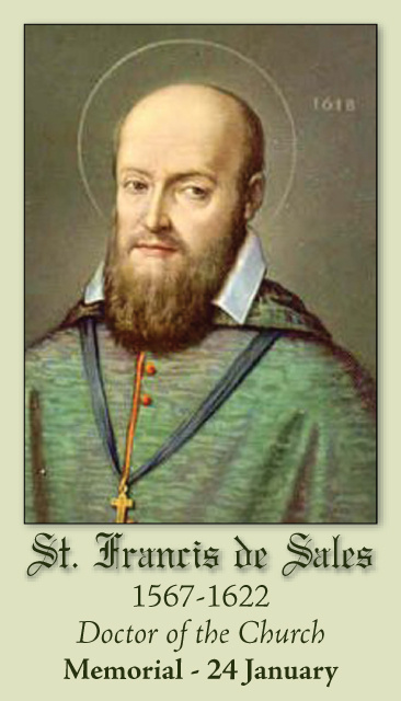 ST. FRANCIS de SALES PRAYER CARD